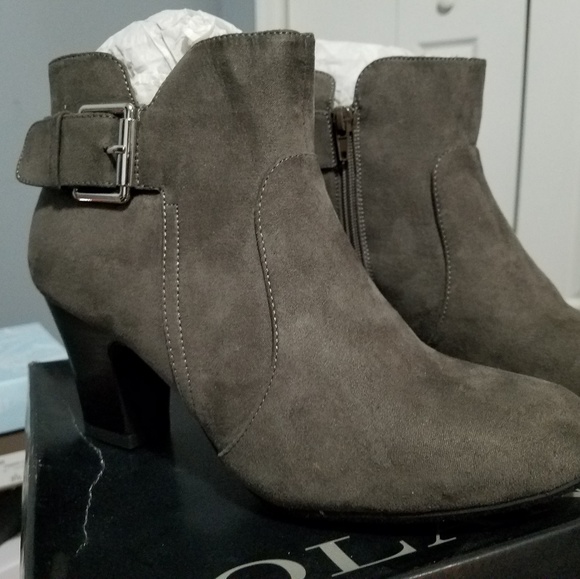 dark taupe booties